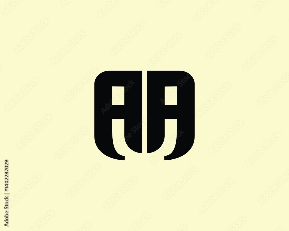 AA logo design vector template. AA AA logo design vector template. AA