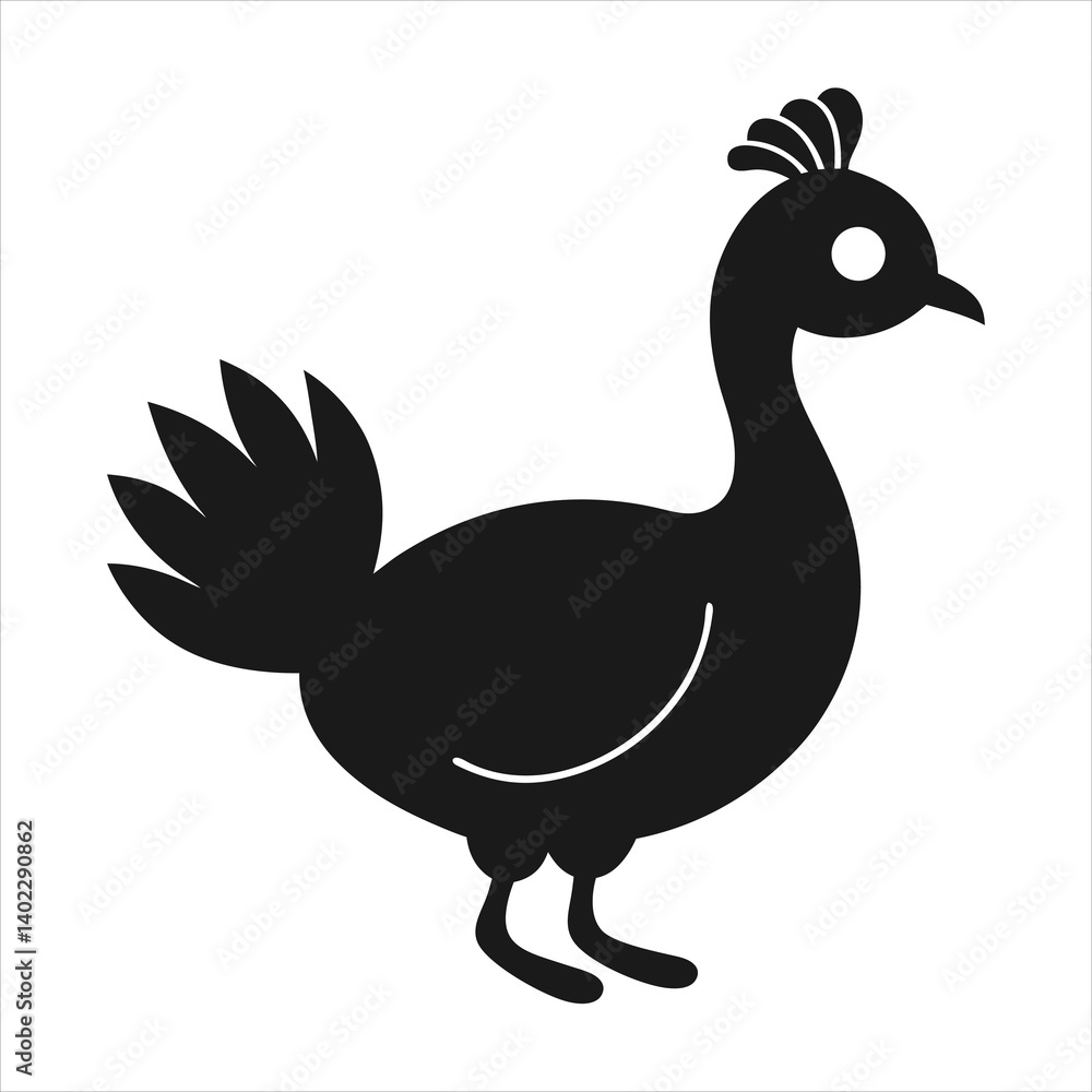 Peacock baby vector image in white background. Peacock baby vector image in white background.