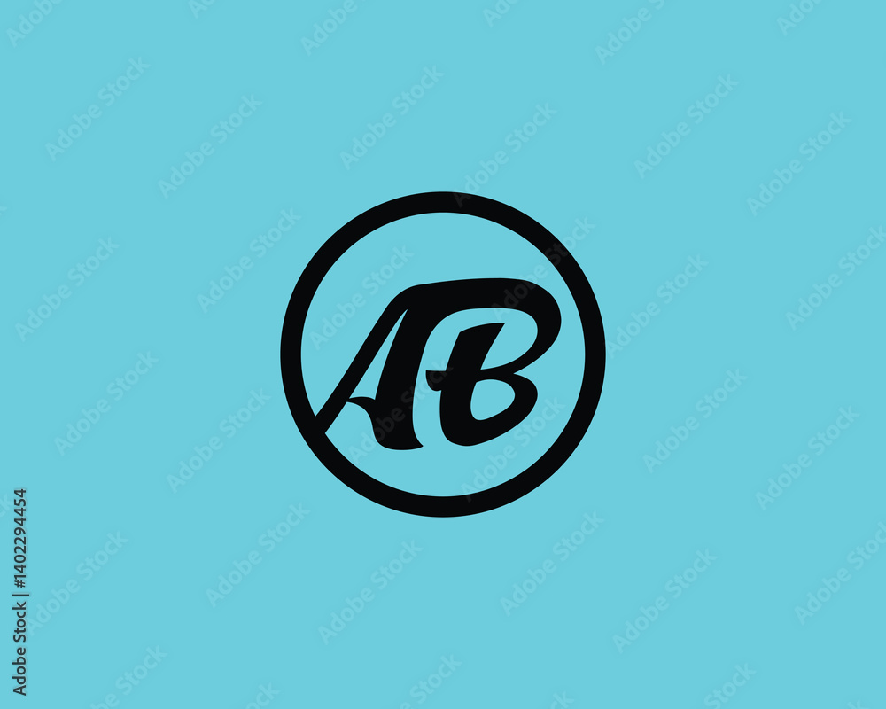 AB logo design vector template. AB AB logo design vector template. AB
