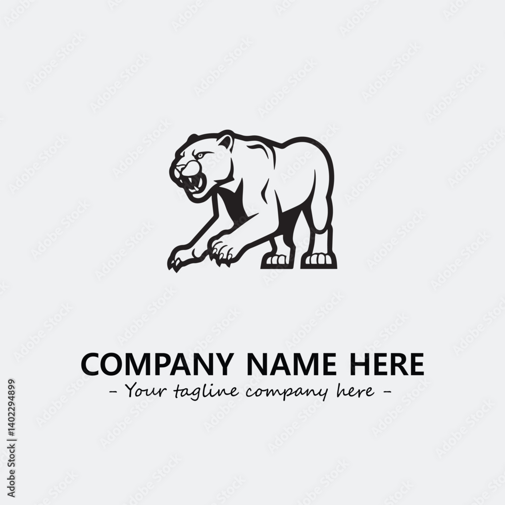 Obraz premium Phanter illustration black and white for logo company vector image