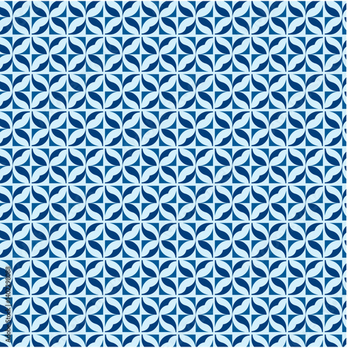 seamless pattern with blue flowers
