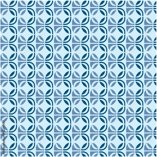 seamless pattern with blue flowers
