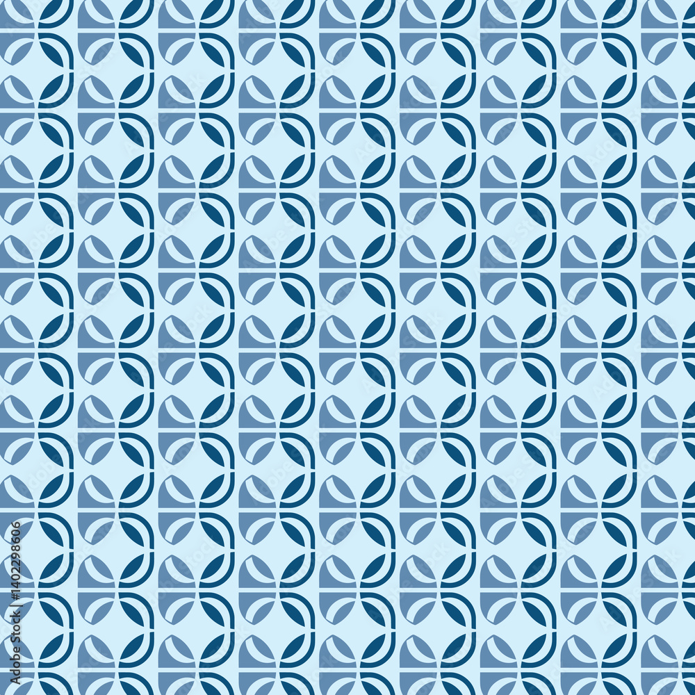 Fototapeta premium seamless pattern with blue flowers 
