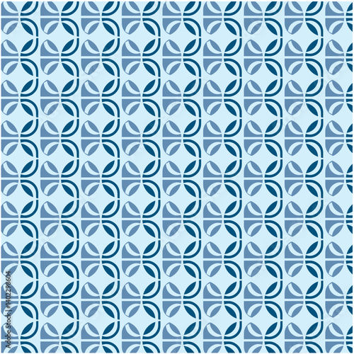 seamless pattern with blue flowers
