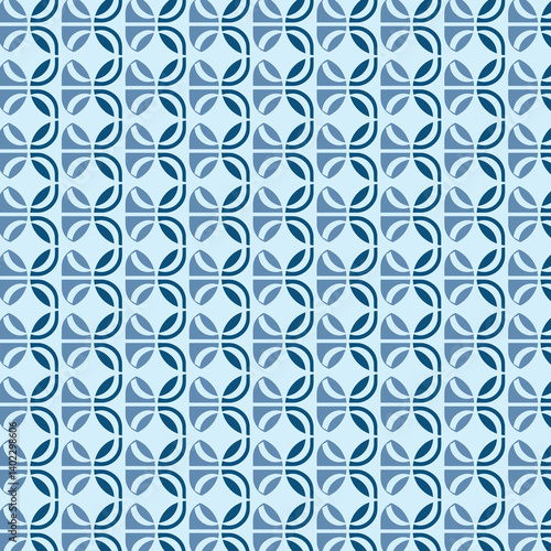 seamless pattern with blue flowers
