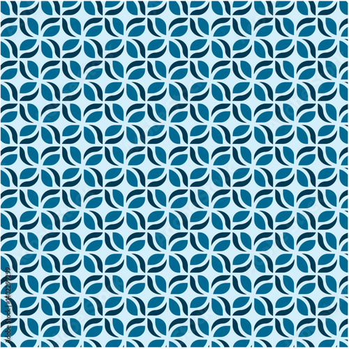 seamless pattern with blue flowers
