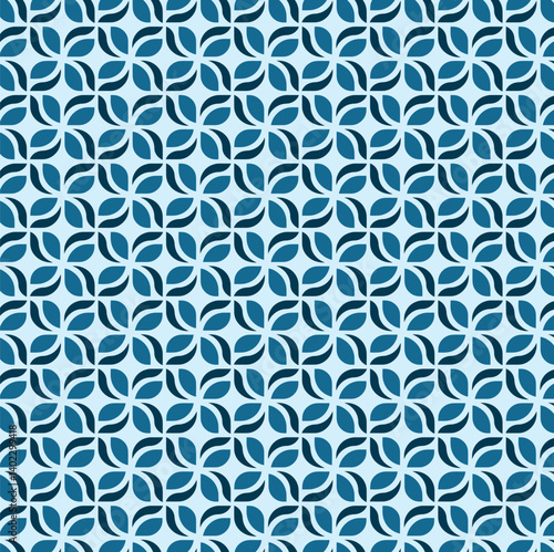 seamless pattern with blue flowers
