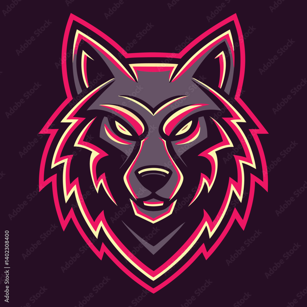 Fototapeta premium Fierce Wolf Mascot Logo