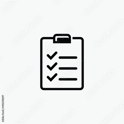 Check List isolated minimal single flat icon for application and info-graphic. Point vector icon for websites and mobile minimalistic flat design