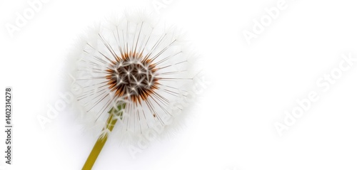 Wallpaper Mural Fluffy dandelion seed head on white background, ready to be blown, wildflower, wishes, whimsical Torontodigital.ca