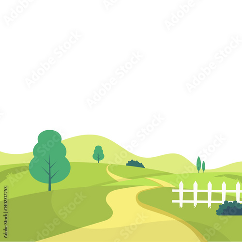 Green Field Illustration