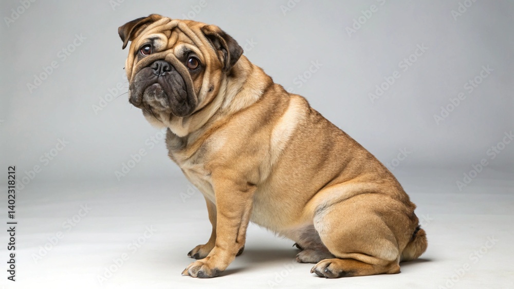 Obraz premium American Pugabull on studio background 
