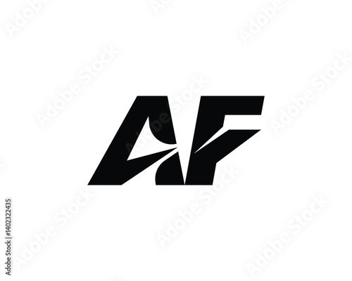 AF logo design vector template. AF