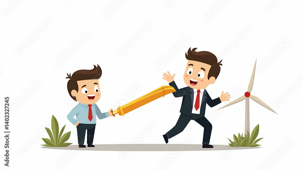 Innovative Energy Transition: Cute Flat Vector Illustrations of Renewable Integration and Crude Oil Market Dynamics for Smart Business Strategies Innovative Energy Transition: Cute Flat Vector Illustrations of Renewable Integration and Crude Oil Market Dynamics for Smart Business Strategies