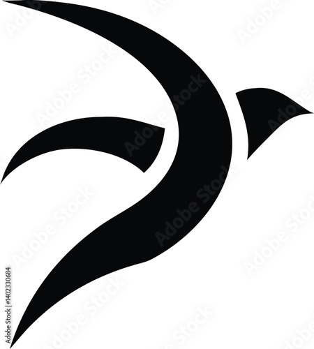 Modern Bird Tattoo: Simplified Hummingbird with a Dynamic, Expressive Pose