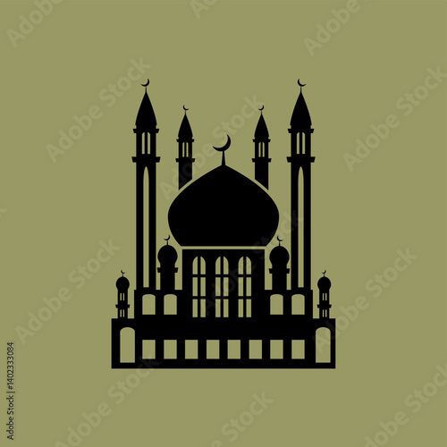 vektor template poster masjid...