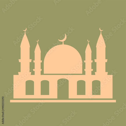 vektor template poster masjid...