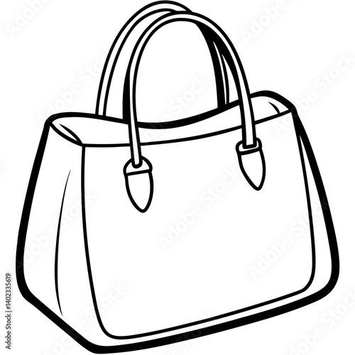 Clean Handbag Illustration in Vector Style