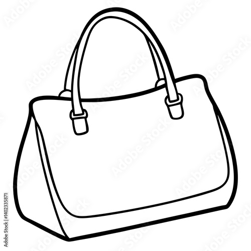 Clean Handbag Illustration in Vector Style