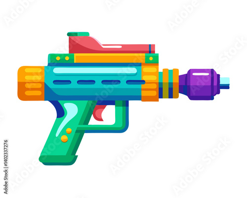 a toy water gun or ray gun no background vector file.