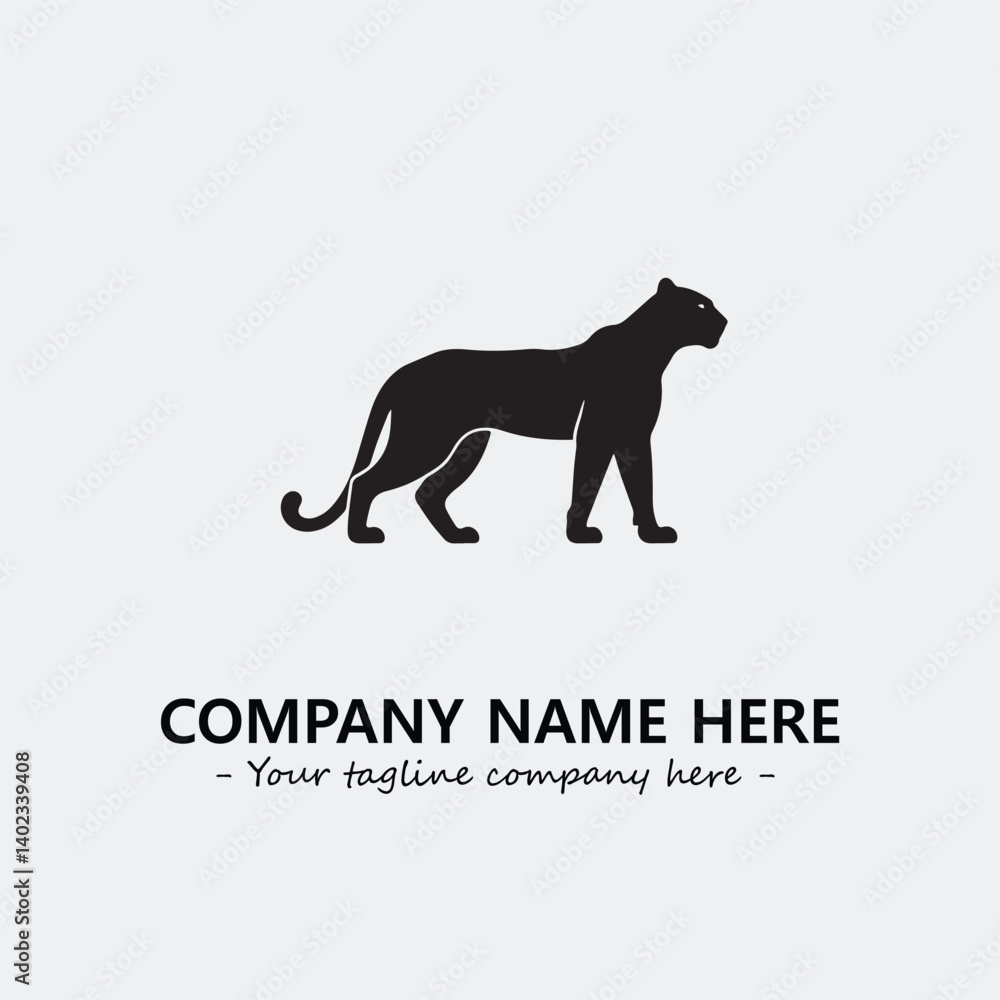 Phanter illustration black and white for logo company vector image
Phanter illustration black and white for logo company vector image