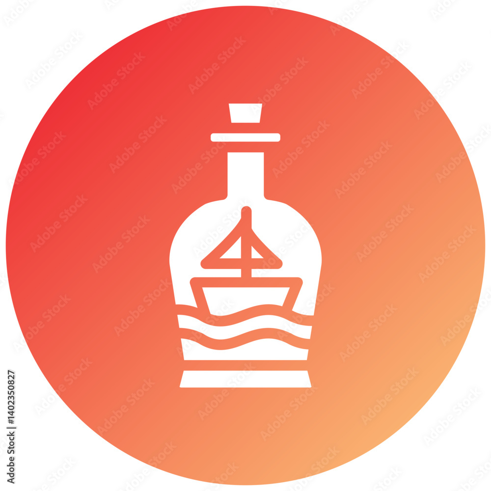 Vector Design Ship In A Bottle Icon Style Vector Design Ship In A Bottle Icon Style