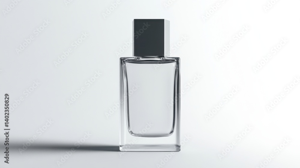 A minimalist perfume bottle stands elegantly against a soft background. The clean lines and transparent design emphasize simplicity and sophistication. A minimalist perfume bottle stands elegantly against a soft background. The clean lines and transparent design emphasize simplicity and sophistication.