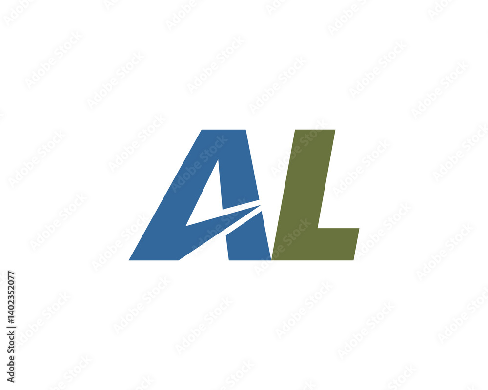 AL Logo design vector template. AL AL Logo design vector template. AL