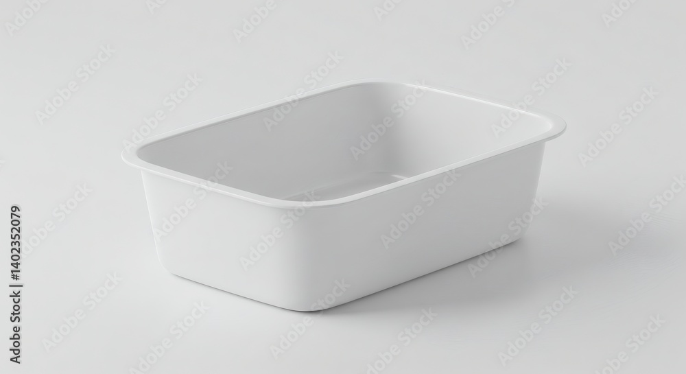 Rectangular plastic container mockup top view Rectangular plastic container mockup top view