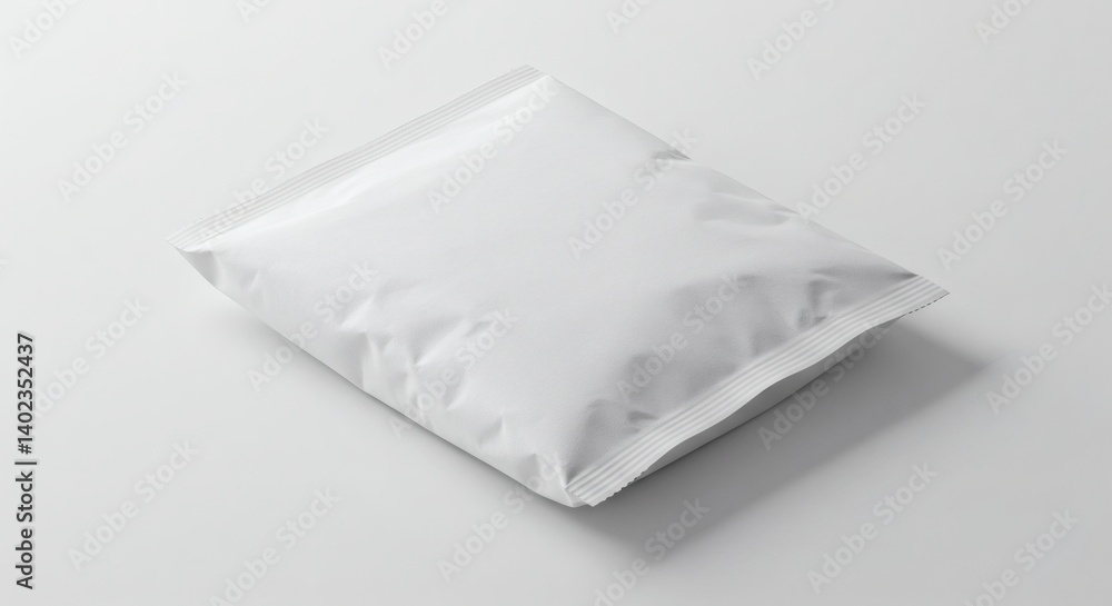Square sachet mockup with clean isolated background Square sachet mockup with clean isolated background