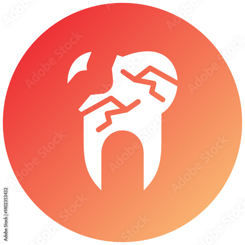 Broken Tooth Icon Style
