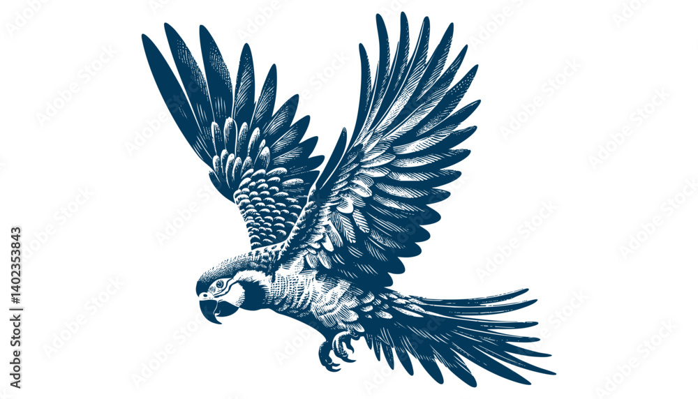 Naklejka premium parrot vector