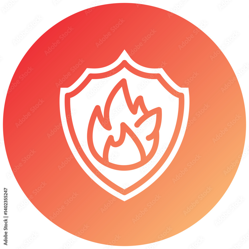 Fire Shield Icon Style Fire Shield Icon Style