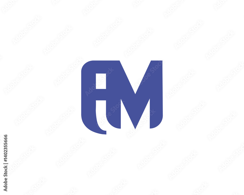 AM logo design vector template. AM AM logo design vector template. AM