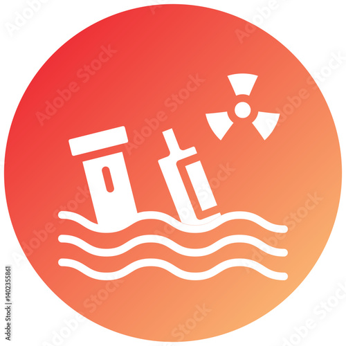 Water Pollution Icon Style