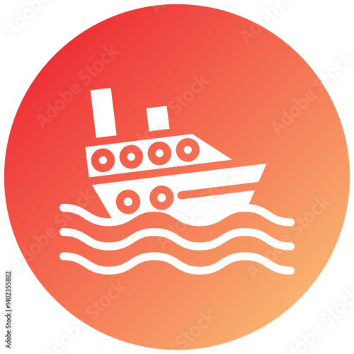 Boat Sink Icon Style
