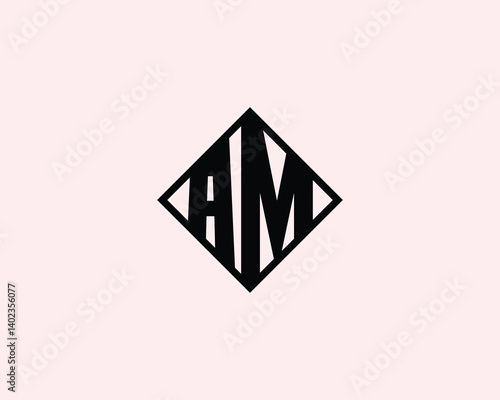 AM logo design vector template. AM