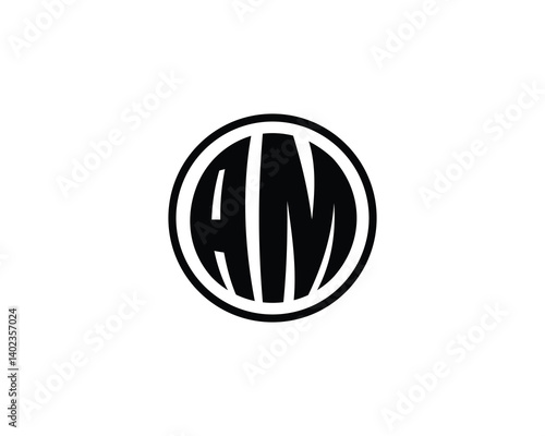 AM logo design vector template. AM