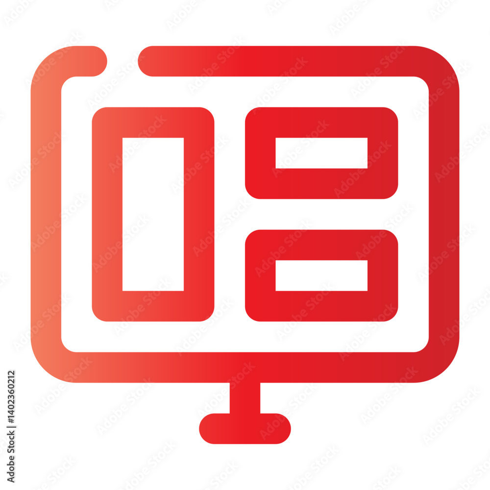 monitor gradient icon monitor gradient icon