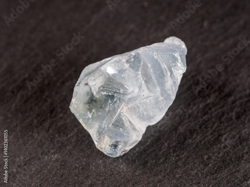 Photography strontium sulfate mineral, found in pale blue or colorless crystals