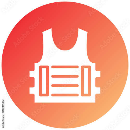 Bulletproof Vest Icon Style