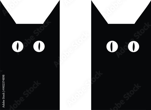 Mirrored Mischief: Twin Cats in Comic Balance