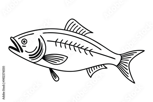 American Gizzard Shad fish vector, Fish silhouette