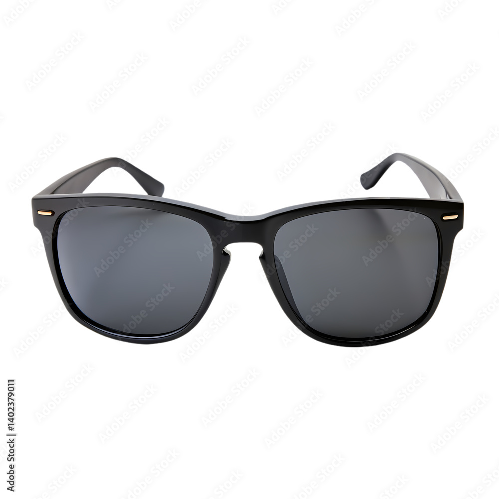 Black Square Sunglasses Fashion Eyewear Summer Shades on transparent background Black Square Sunglasses Fashion Eyewear Summer Shades on transparent background