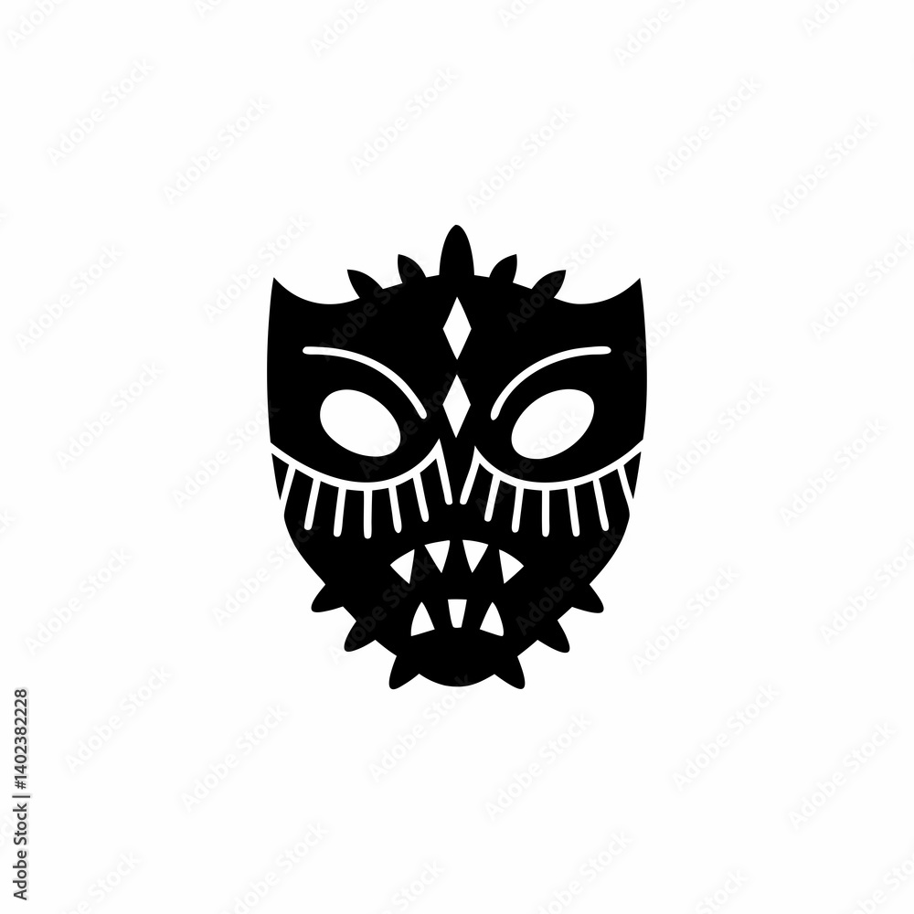 Naklejka premium creative details Spooky Mask Icon Vector Illustration