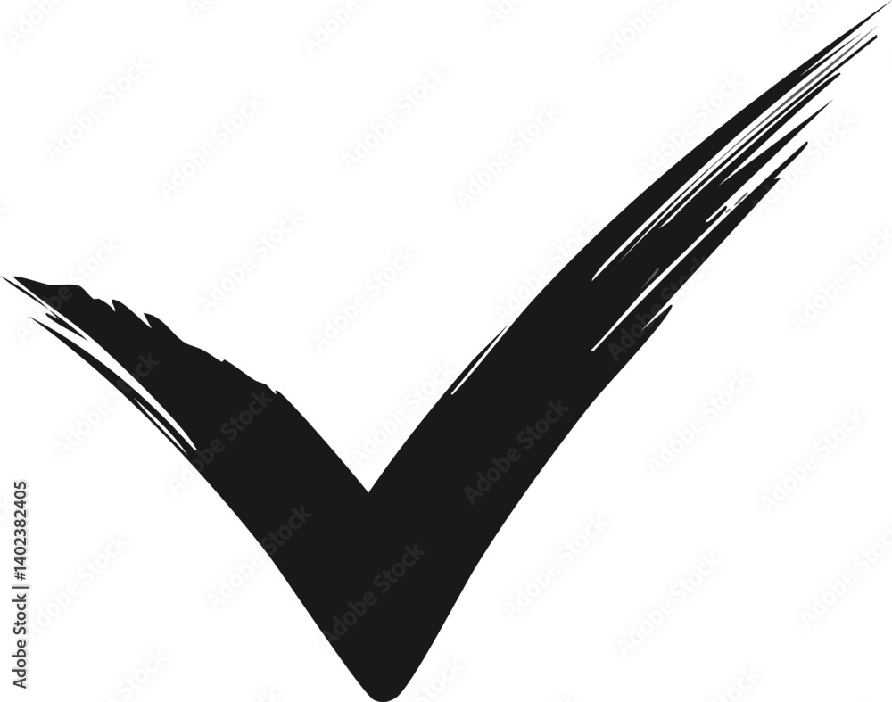 Vector Minimalist Checkmark Icon with Dynamic Swoosh and Stark Contrast for Positive Affirmation Vector Minimalist Checkmark Icon with Dynamic Swoosh and Stark Contrast for Positive Affirmation