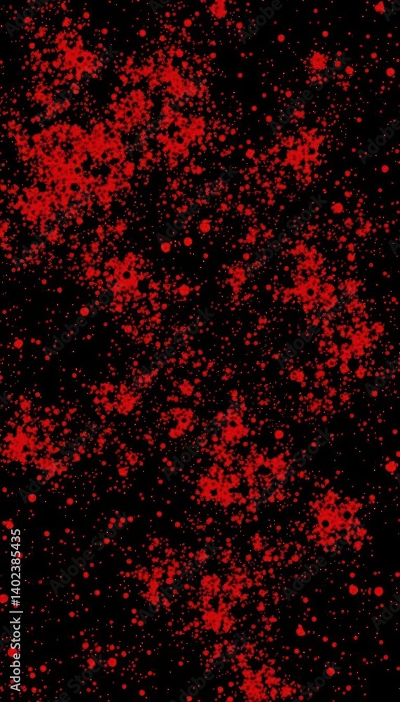 Abstract grainy texture with black and red tones, creating a distressed, chaotic feel, grainy, rough