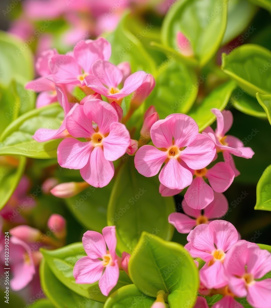 Pink Adenium obesum blossoms vibrant green foliage close-up, close-up photography, macro photography, desert rose Pink Adenium obesum blossoms vibrant green foliage close-up, close-up photography, macro photography, desert rose