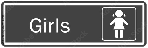 Restroom sign girls