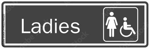 Restroom sign ladies